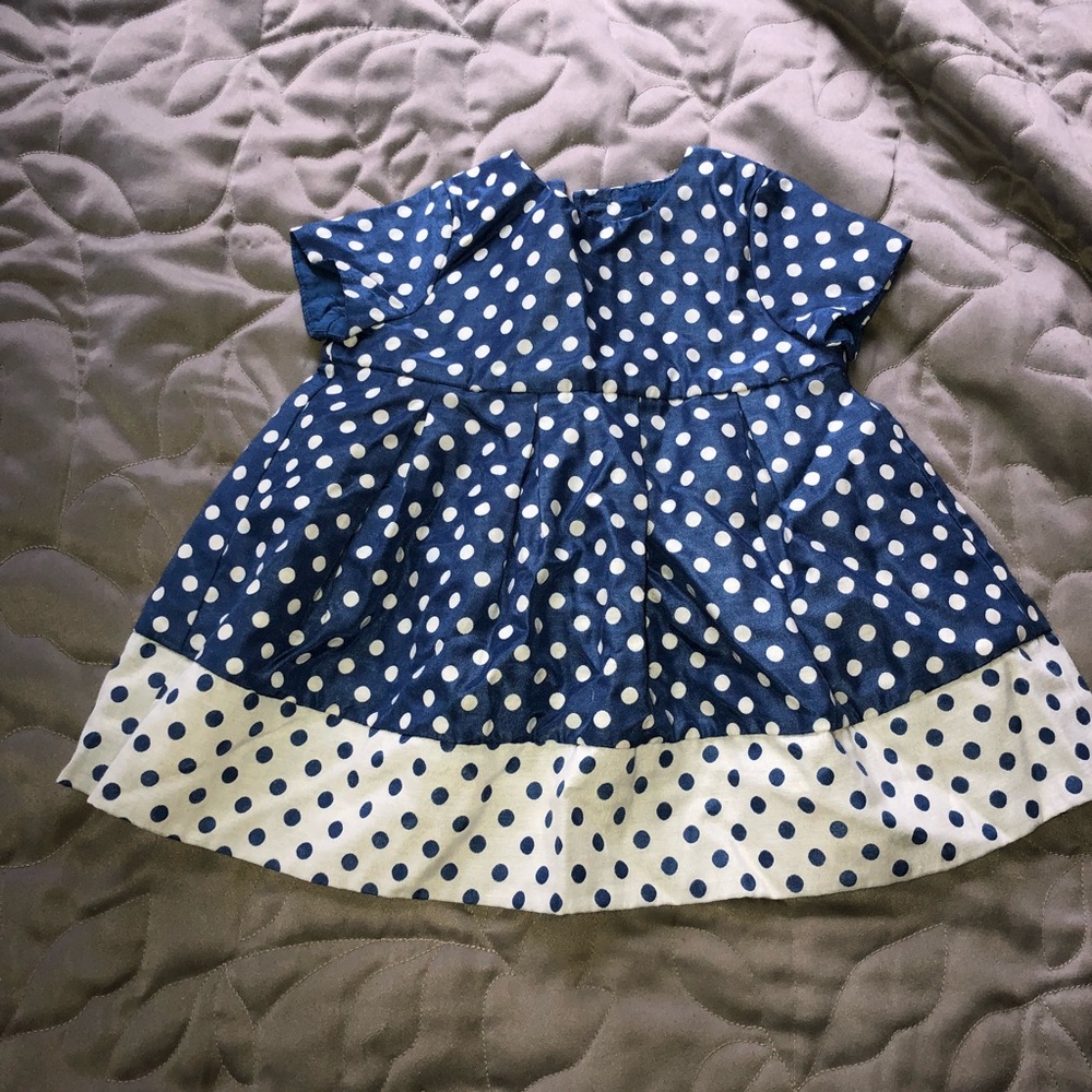 Gap blue and white polka dot dress